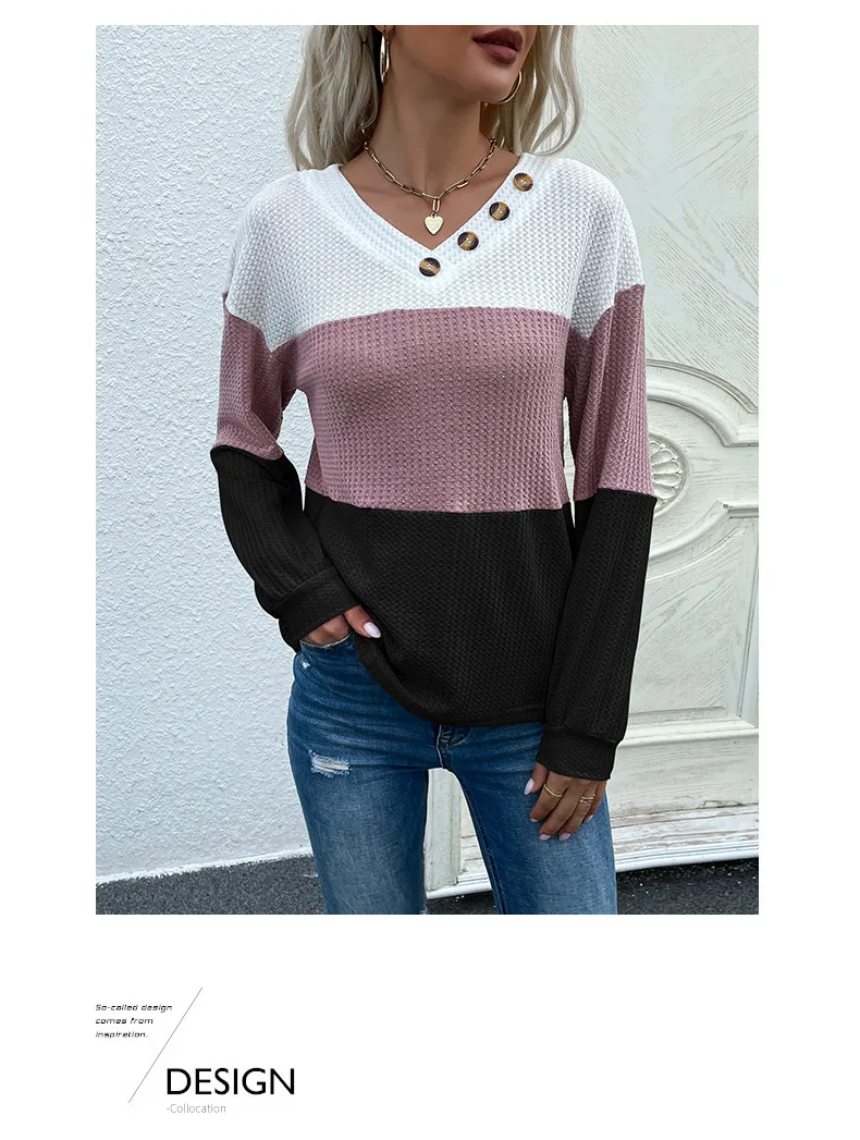 Women's Sweater Long Sleeve Sweaters & Cardigans Contrast Binding Casual Color Block display picture 15