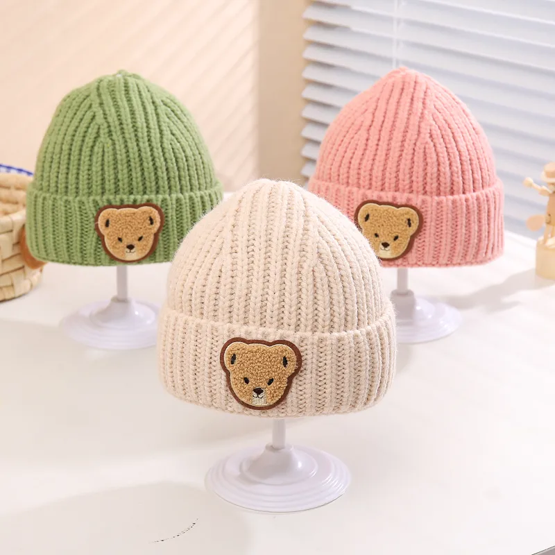 Children Unisex Casual Solid Color Bear Wool Cap display picture 20