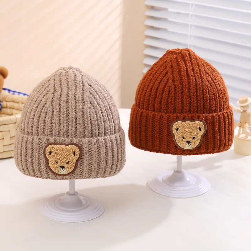 Children Unisex Casual Solid Color Bear Wool Cap display picture 17