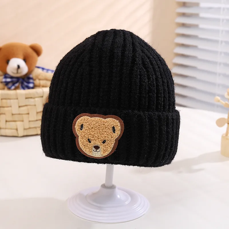 Children Unisex Casual Solid Color Bear Wool Cap display picture 4