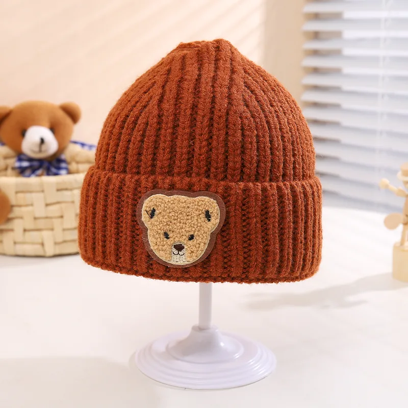 Children Unisex Casual Solid Color Bear Wool Cap display picture 8