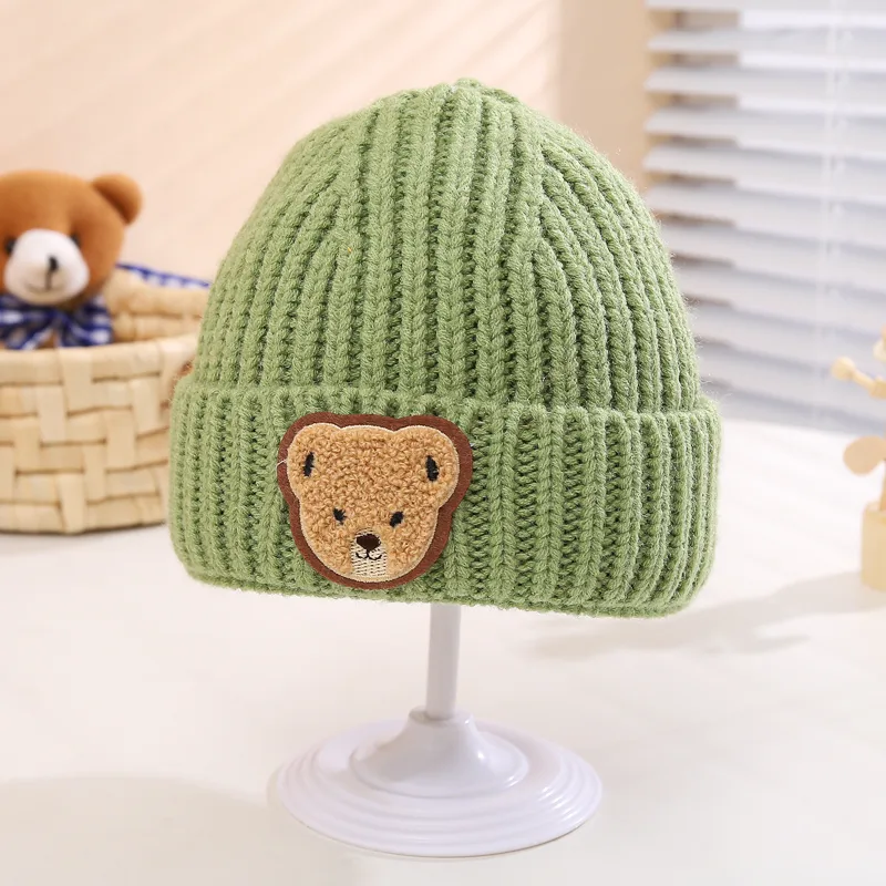 Children Unisex Casual Solid Color Bear Wool Cap display picture 7