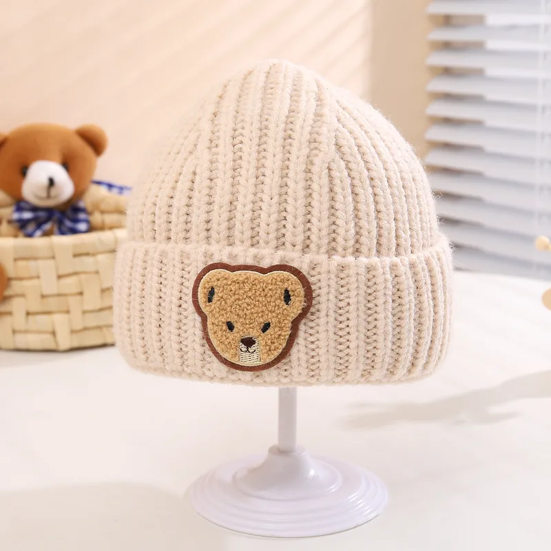 Children Unisex Casual Solid Color Bear Wool Cap display picture 6