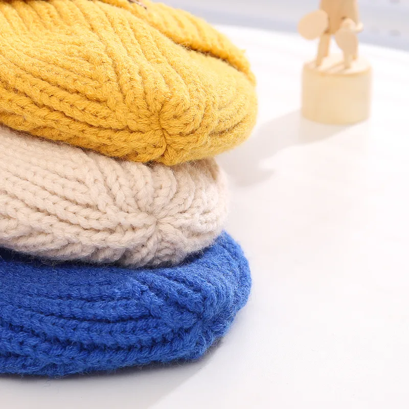Children Unisex Casual Solid Color Bear Wool Cap display picture 11