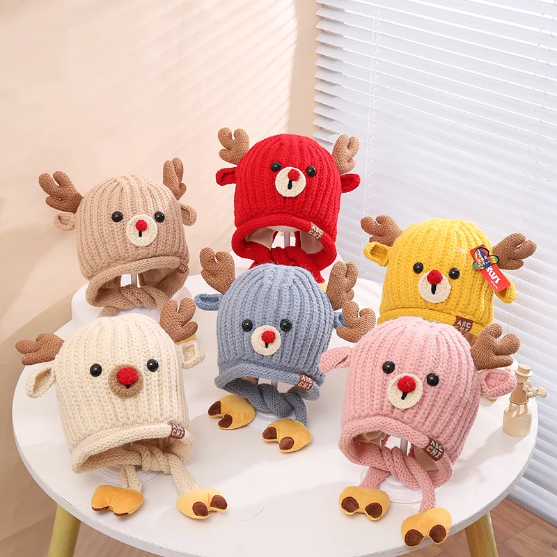 Children Unisex Casual Cute Deer Wool Cap display picture 1