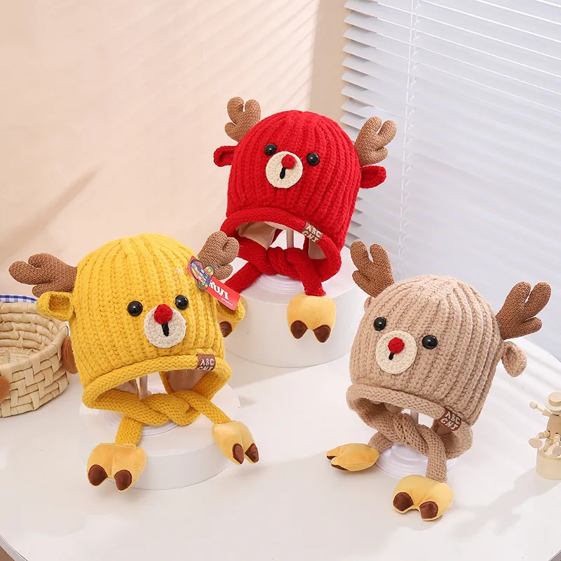 Children Unisex Casual Cute Deer Wool Cap display picture 2