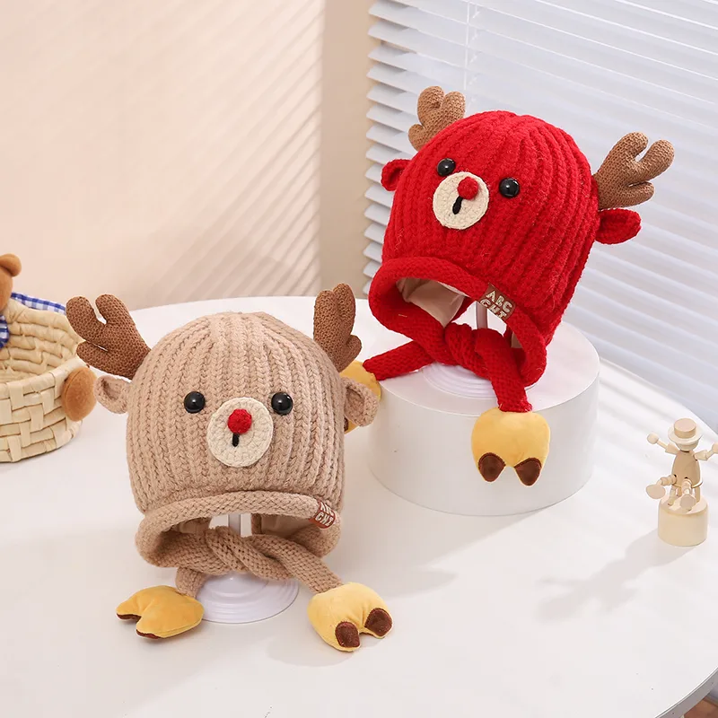 Children Unisex Casual Cute Deer Wool Cap display picture 3