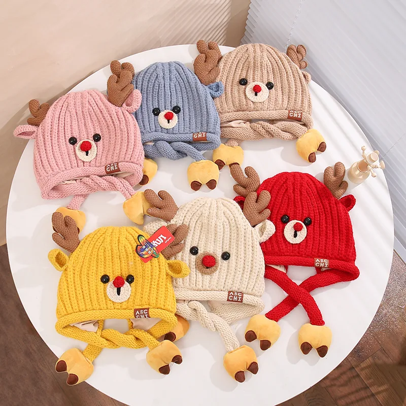 Children Unisex Casual Cute Deer Wool Cap display picture 5
