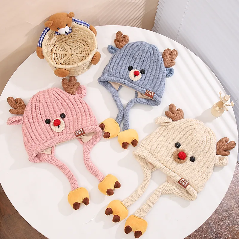 Children Unisex Casual Cute Deer Wool Cap display picture 6
