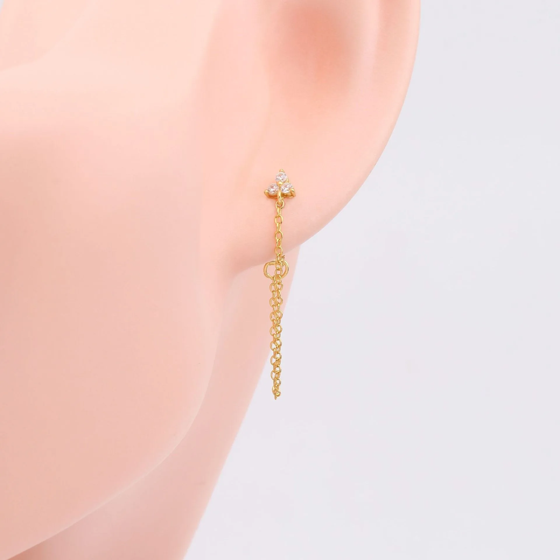 1 Pair 925 Sterling Silver Printing Drop Earrings display picture 5