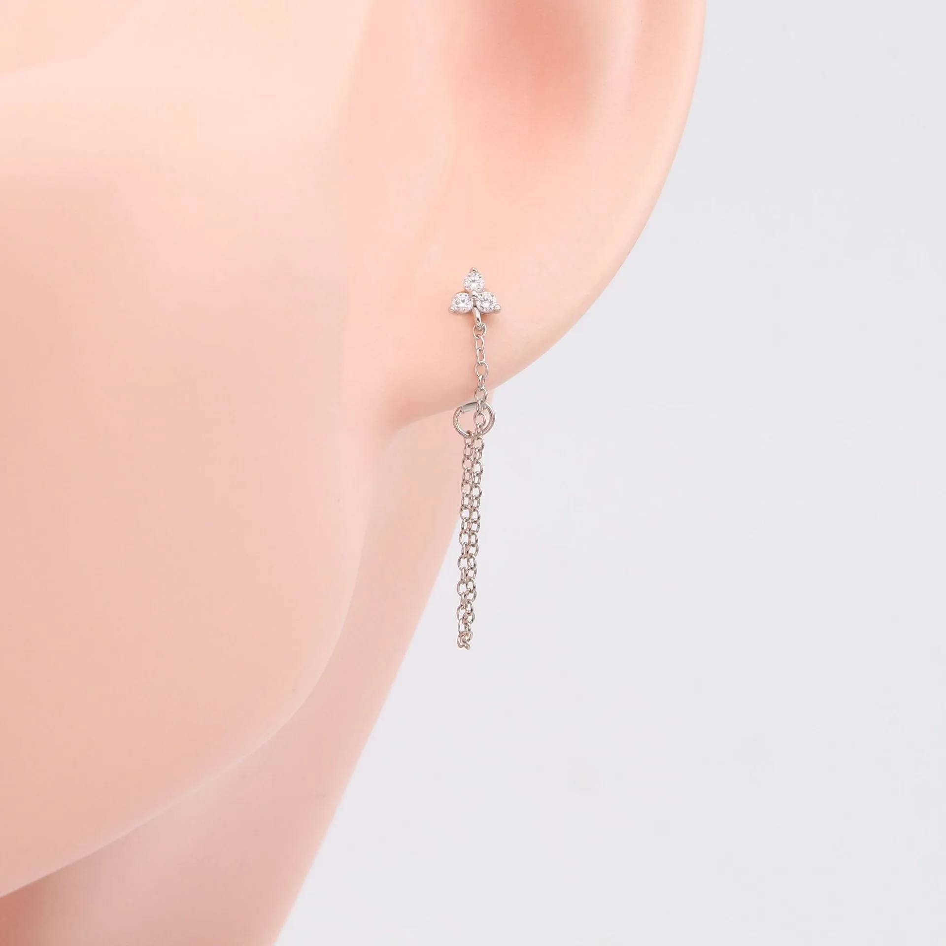 1 Pair 925 Sterling Silver Printing Drop Earrings display picture 6