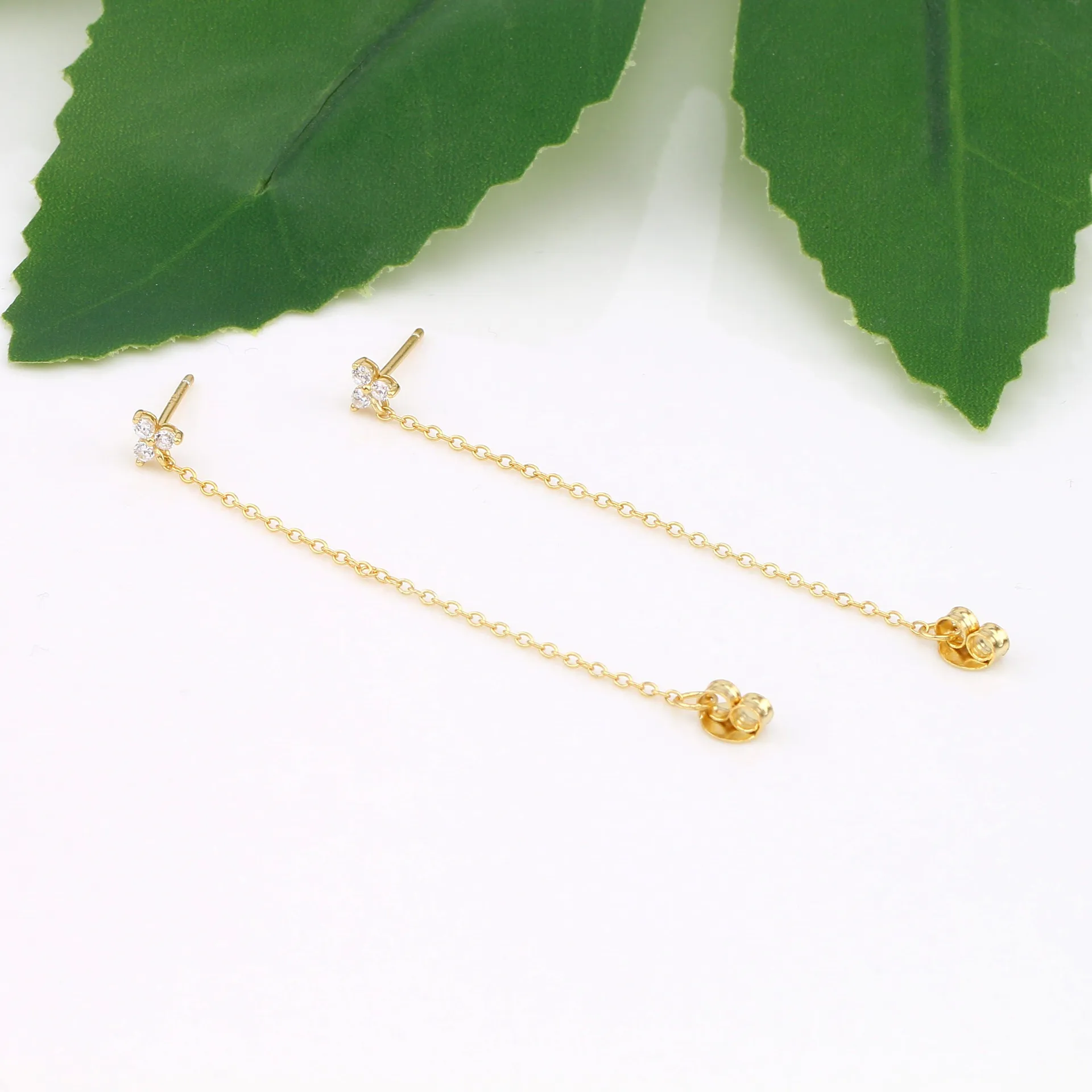 1 Pair 925 Sterling Silver Printing Drop Earrings display picture 9