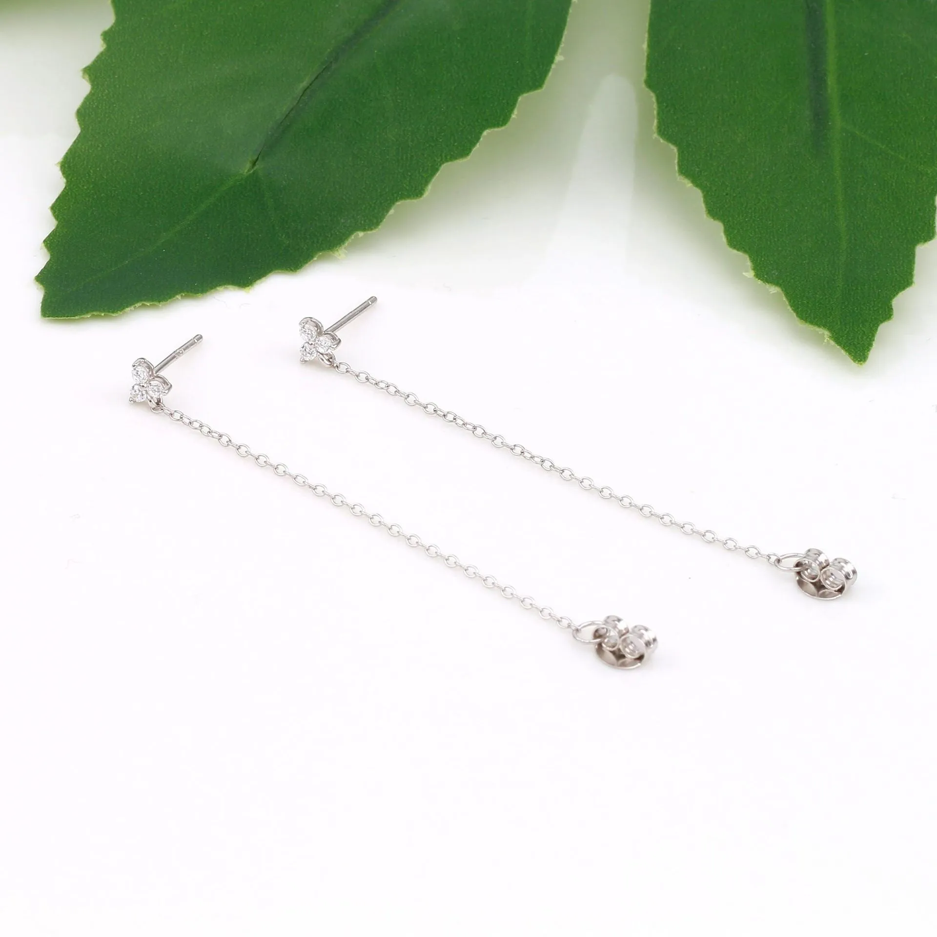 1 Pair 925 Sterling Silver Printing Drop Earrings display picture 10