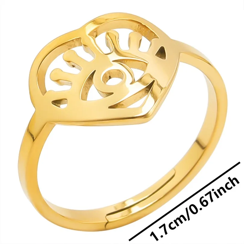 Wholesale Jewelry Commute Solid Color 304 Stainless Steel 18K Gold Plated Plating Rings display picture 8