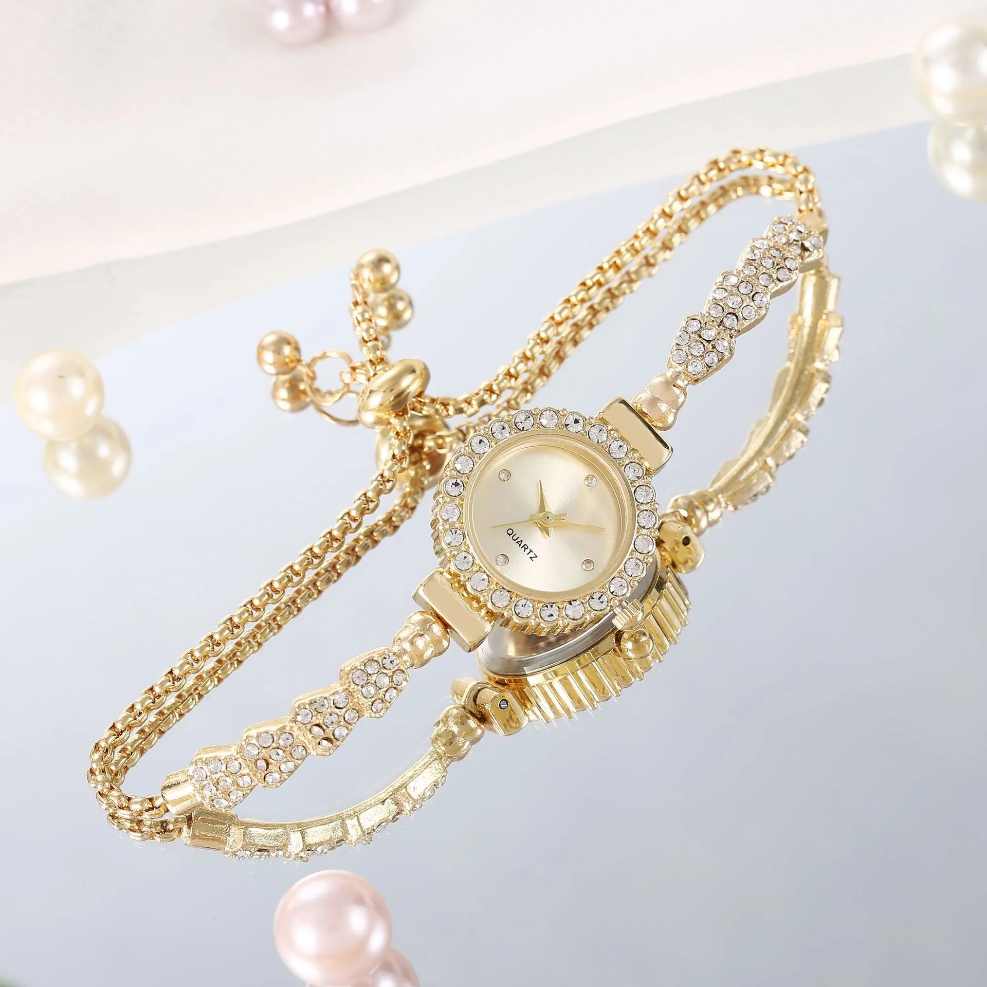 Classic Style Solid Color Telescopic Rope Quartz Women's Watches display picture 5