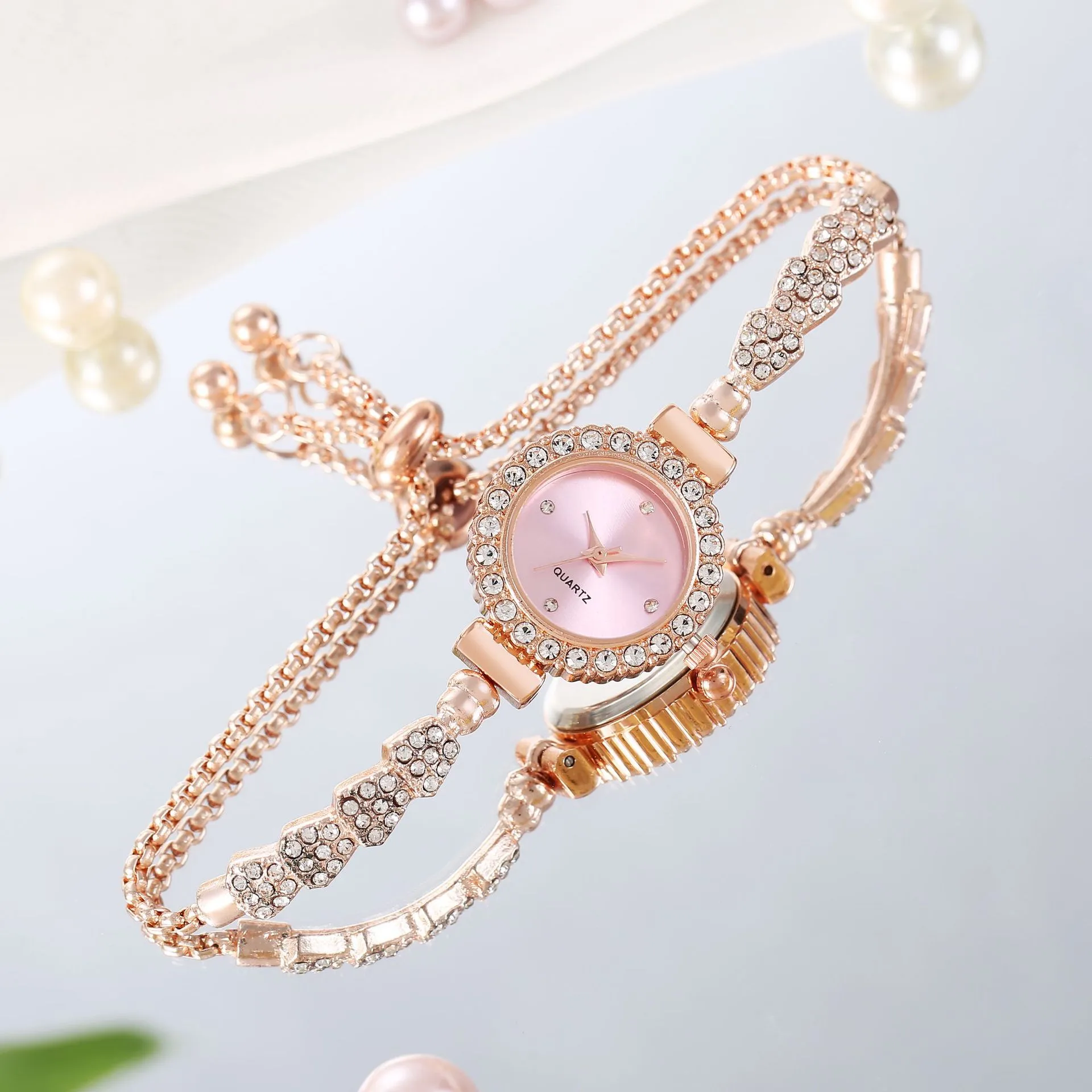 Classic Style Solid Color Telescopic Rope Quartz Women's Watches display picture 4