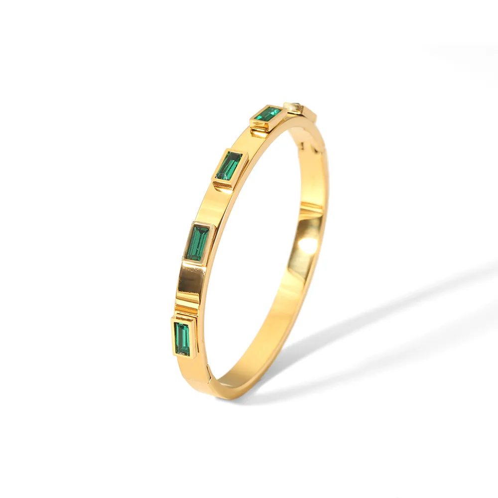 Vintage Style Simple Style Circle Color Block 304 Stainless Steel Bangle In Bulk display picture 6