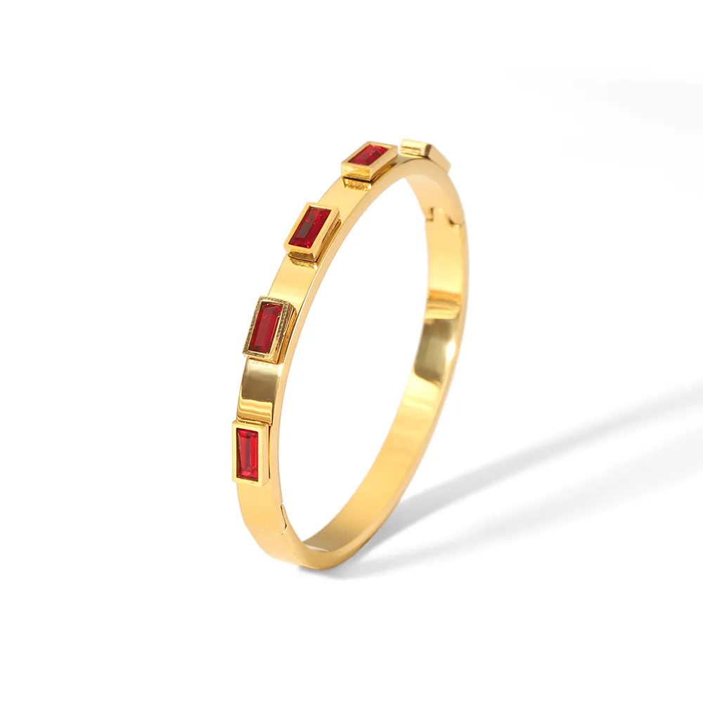Vintage Style Simple Style Circle Color Block 304 Stainless Steel Bangle In Bulk display picture 7