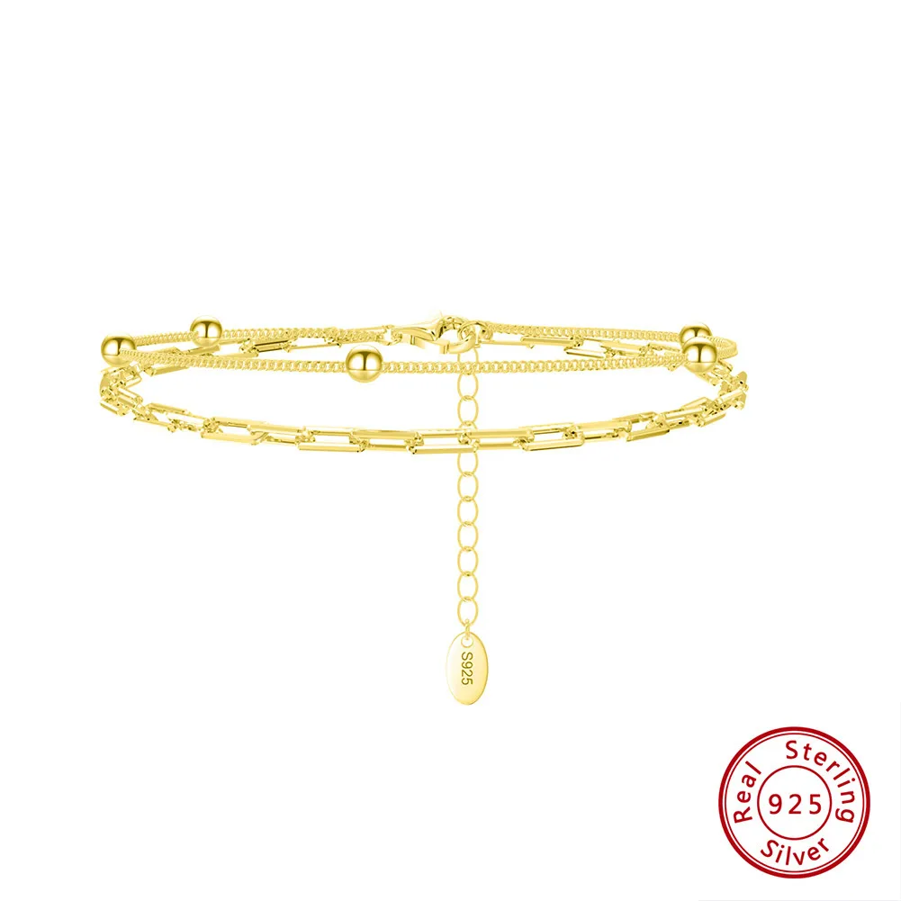 Japanese Style Simple Style Cool Style Paper Clip Sterling Silver Irregular Handmade Plating Bracelets display picture 1