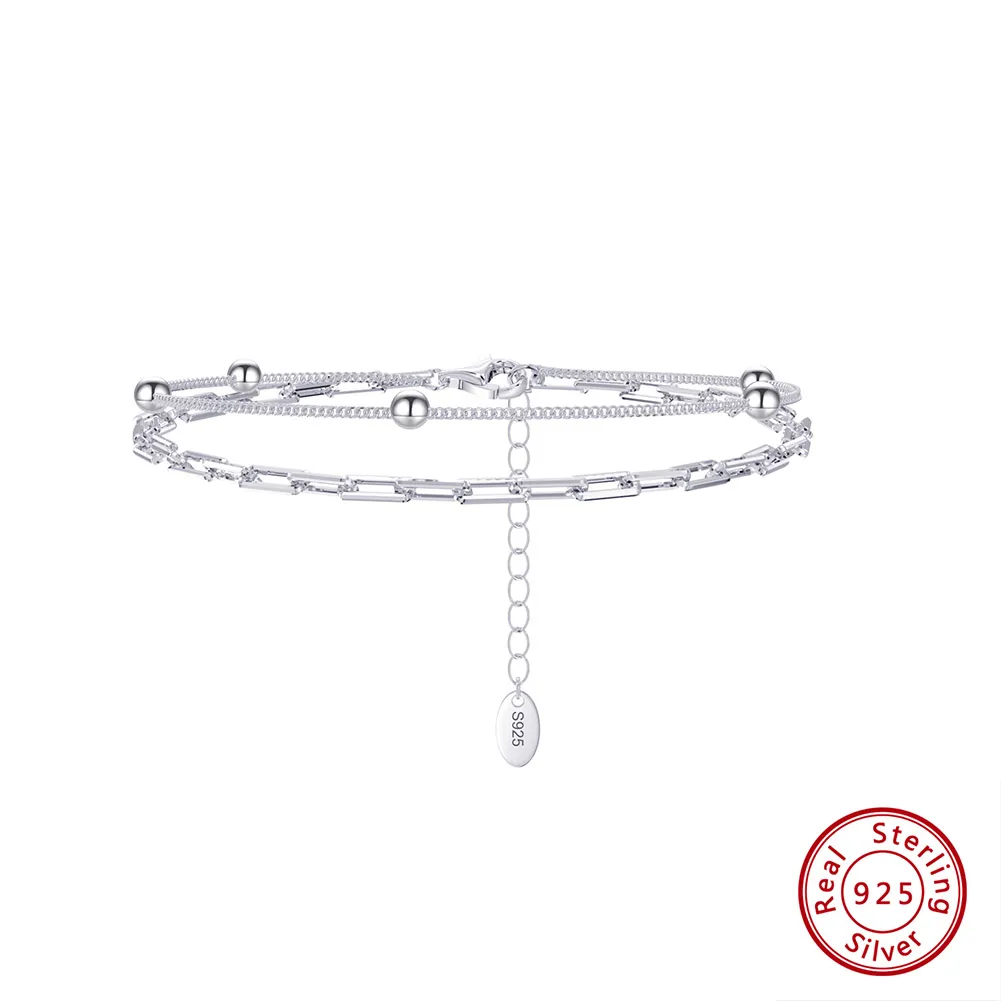 Japanese Style Simple Style Cool Style Paper Clip Sterling Silver Irregular Handmade Plating Bracelets display picture 5