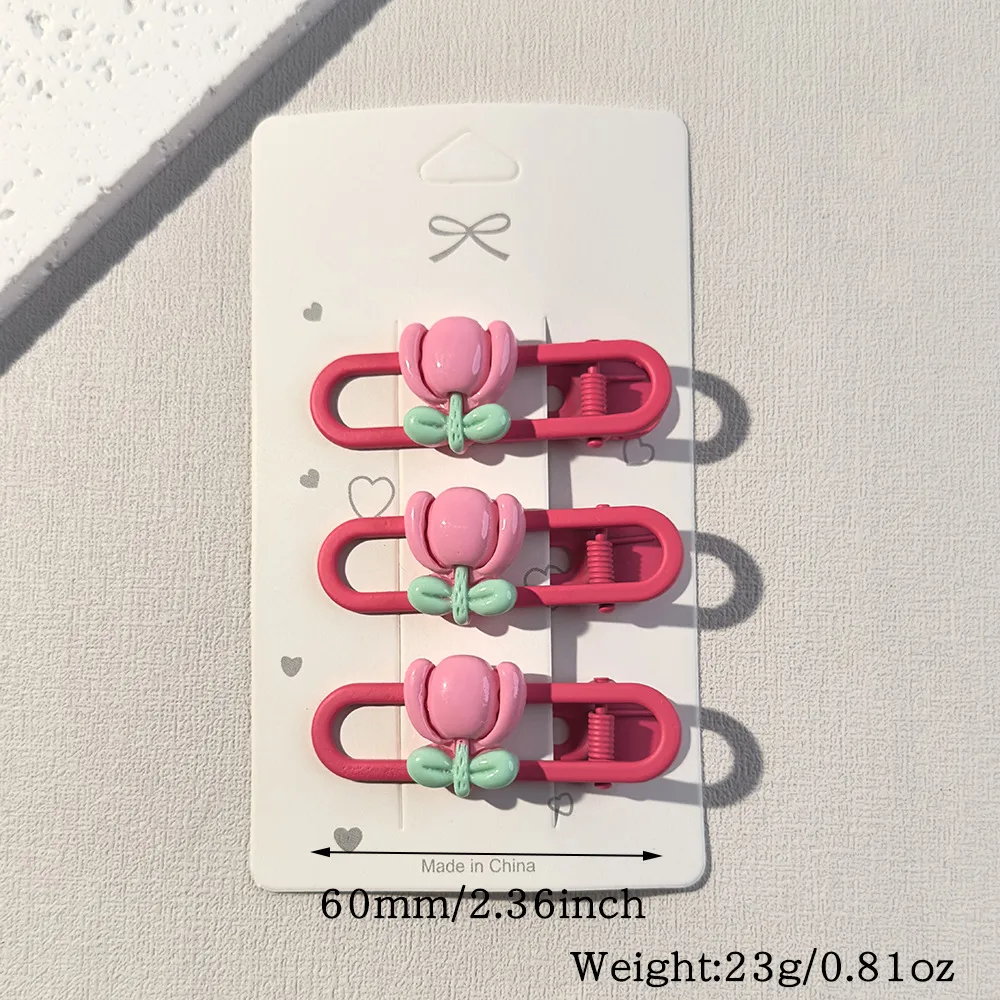 Cute Flower Resin Stoving Varnish Hair Clip display picture 1