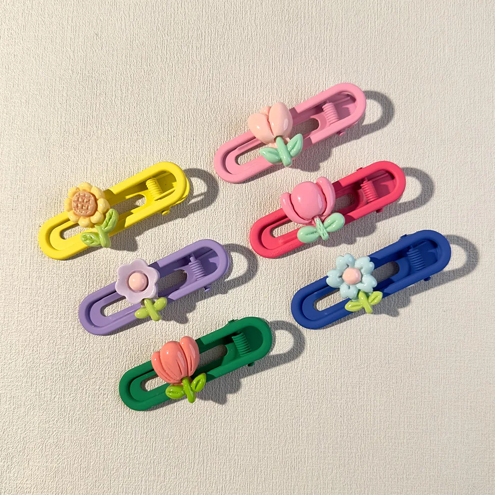 Cute Flower Resin Stoving Varnish Hair Clip display picture 4