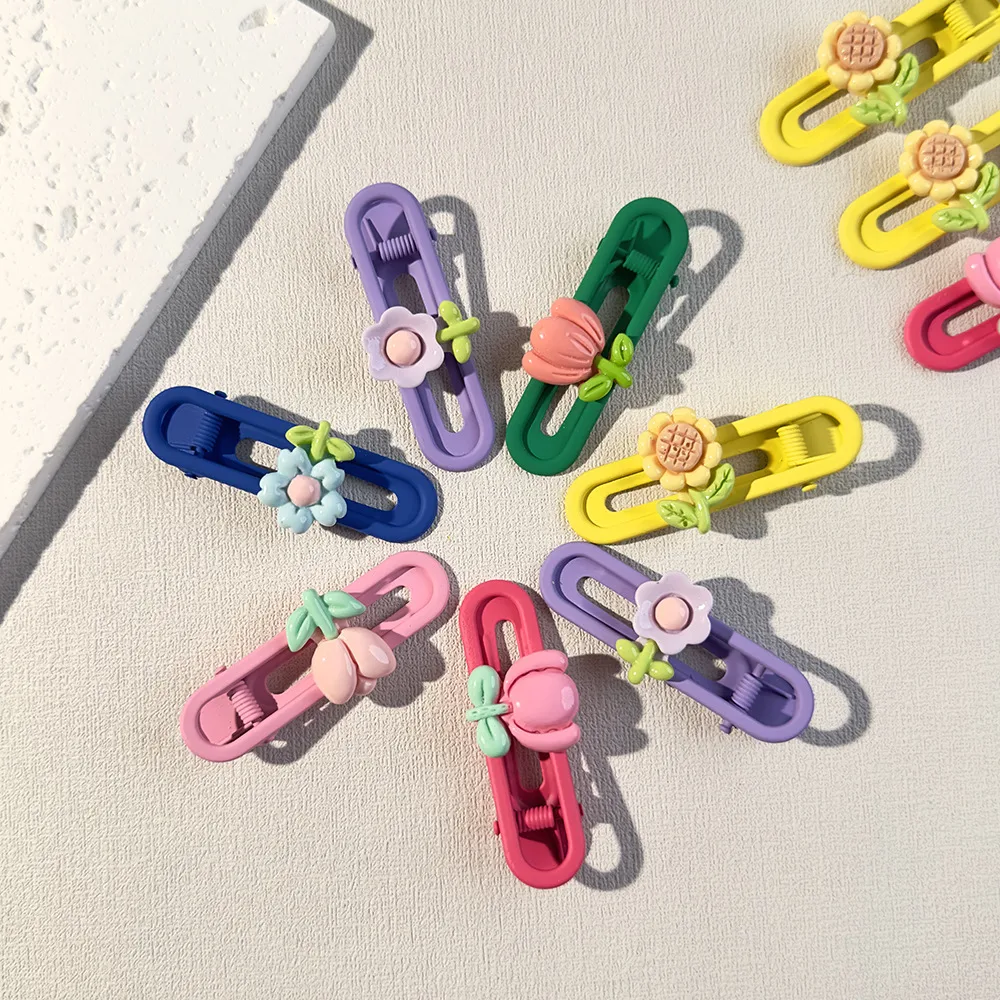 Cute Flower Resin Stoving Varnish Hair Clip display picture 5