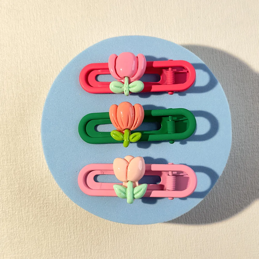 Cute Flower Resin Stoving Varnish Hair Clip display picture 7