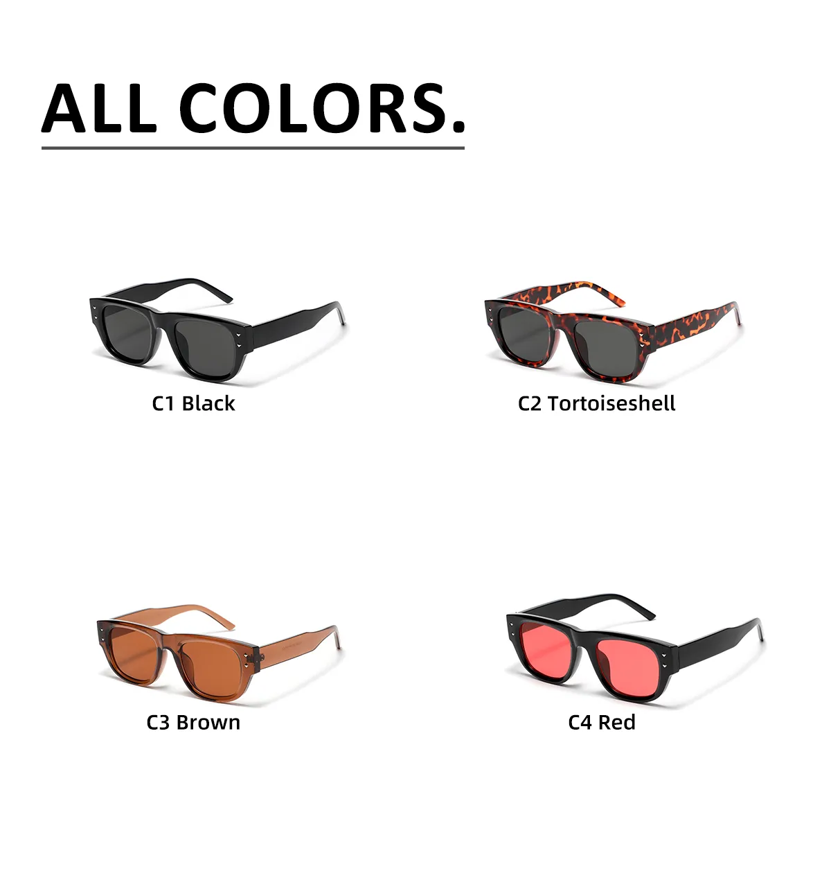 Classic Style Solid Color Ac Square Full Frame Women's Sunglasses display picture 1