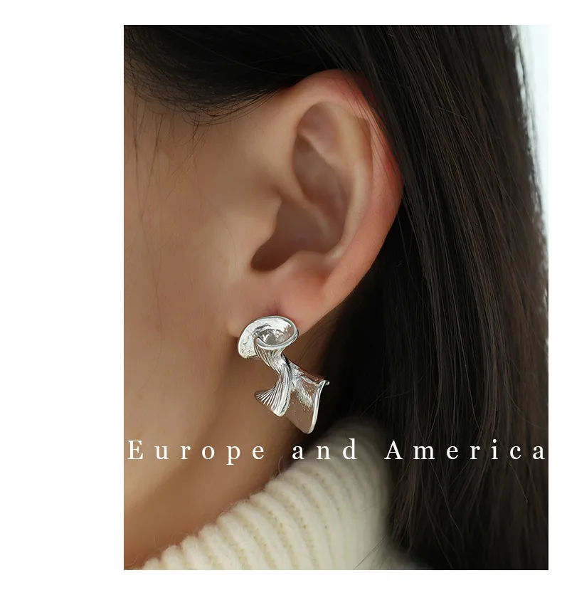 1 Pair Elegant Vintage Style Irregular Plating 304 Stainless Steel Titanium Steel 18K Gold Plated Ear Studs display picture 7