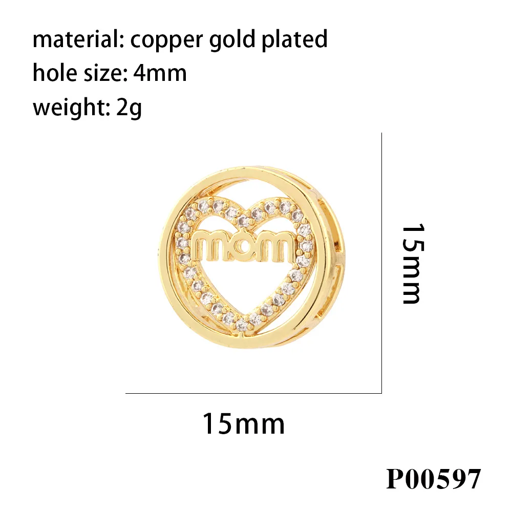 1 Piece Ig Style Pentagram Sun Heart Shape Copper Inlay Pendant Jewelry Accessories display picture 8