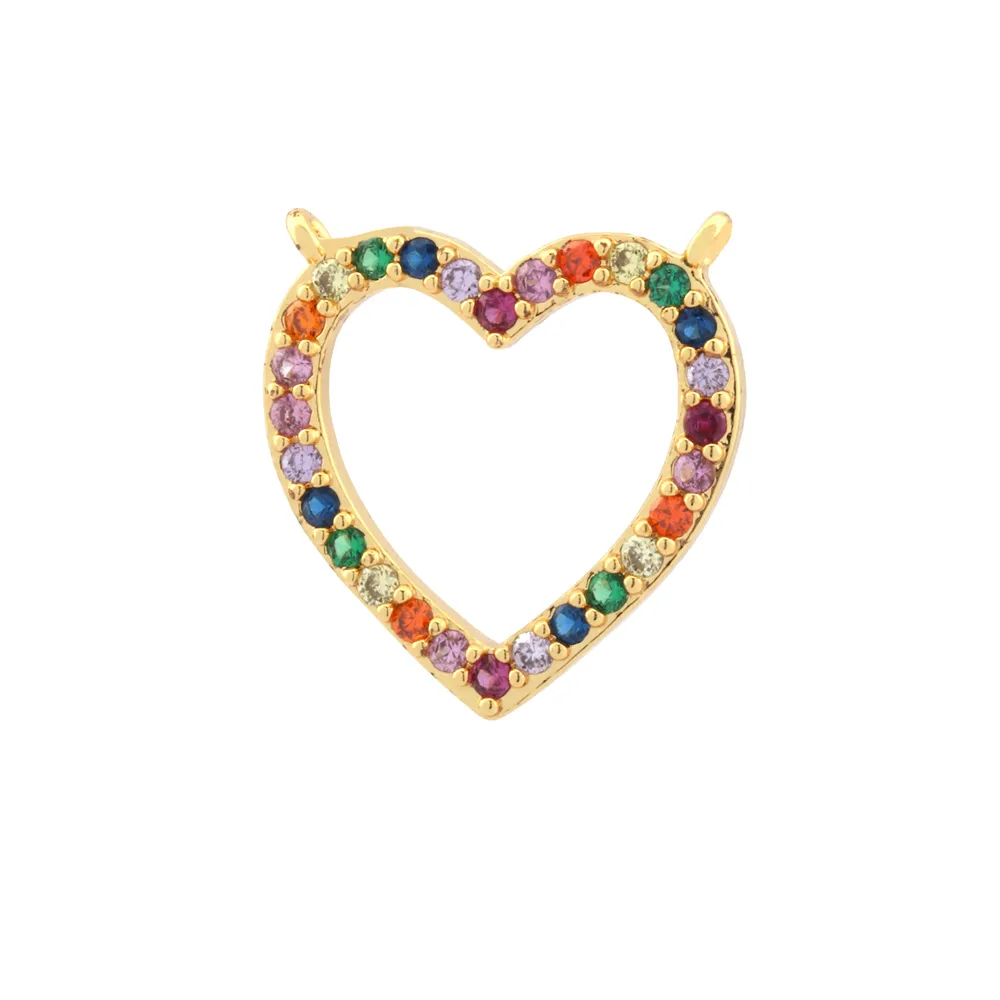 1 Piece Ig Style Pentagram Sun Heart Shape Copper Inlay Pendant Jewelry Accessories display picture 13