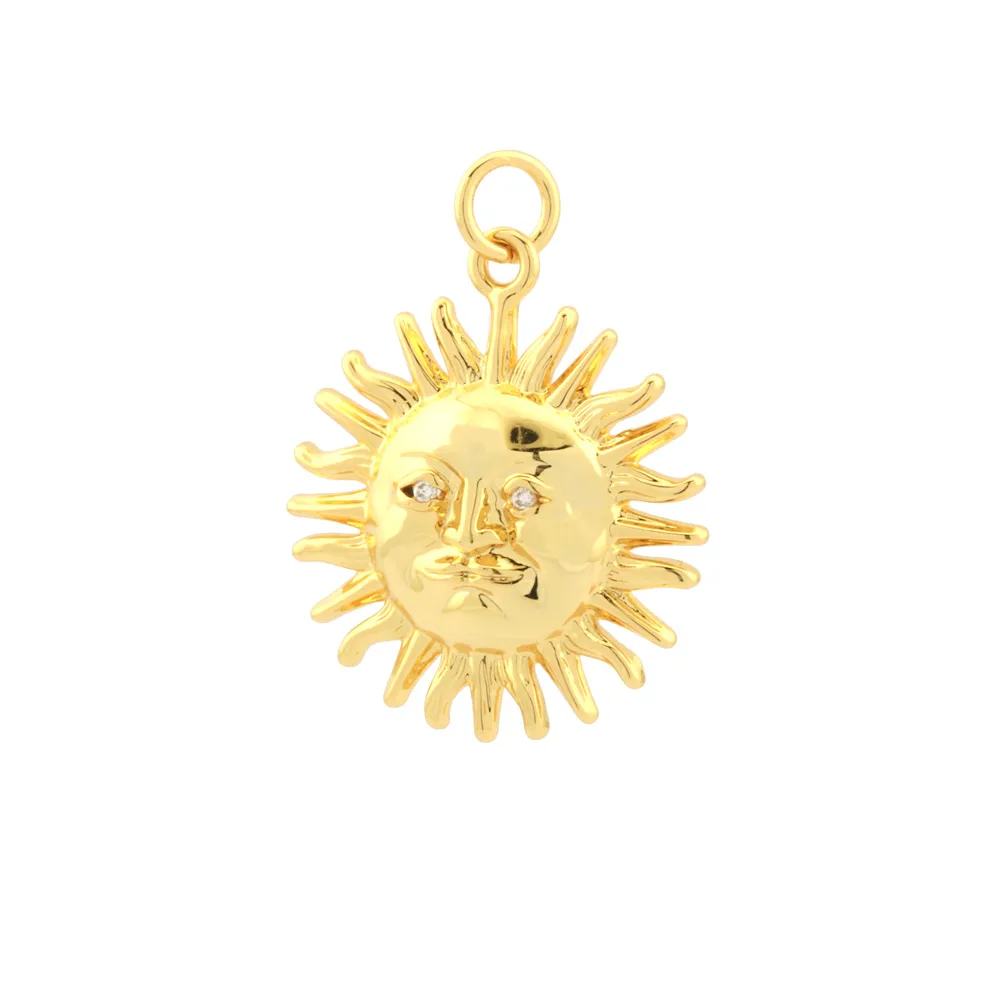 1 Piece Ig Style Pentagram Sun Heart Shape Copper Inlay Pendant Jewelry Accessories display picture 17