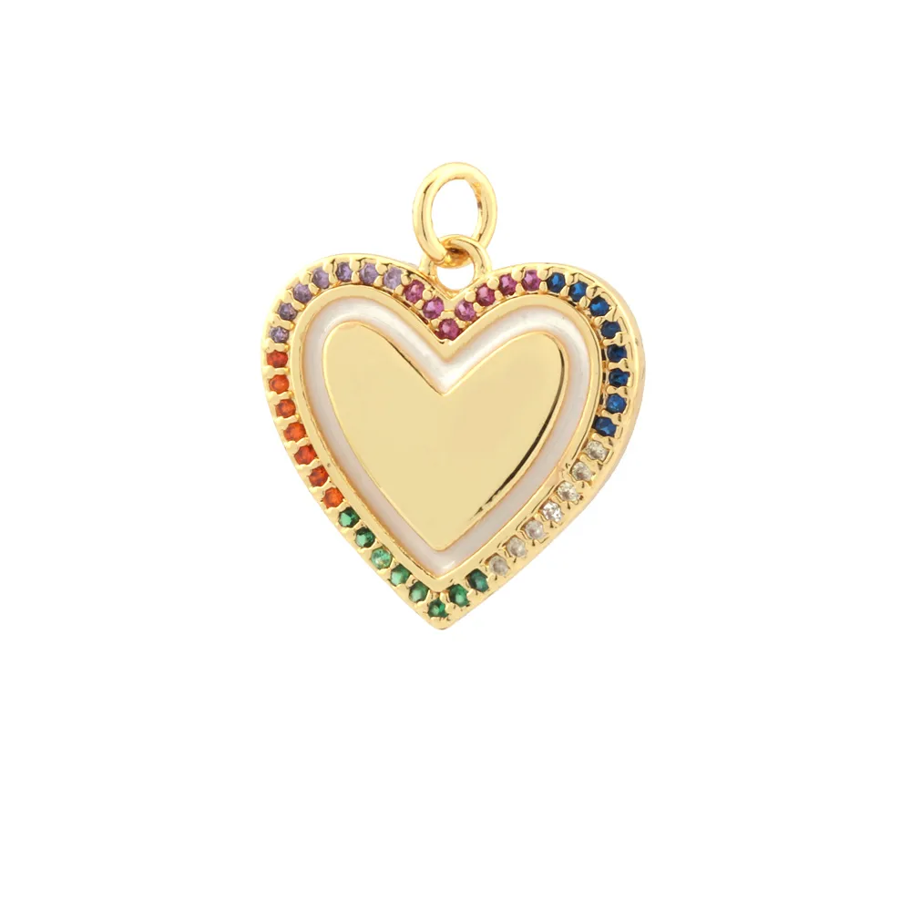 1 Piece Ig Style Pentagram Sun Heart Shape Copper Inlay Pendant Jewelry Accessories display picture 16