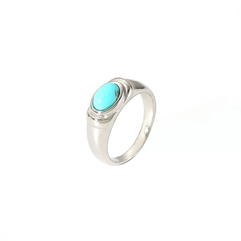 Wholesale Jewelry IG Style Retro Geometric 304 Stainless Steel Natural Stone Rhinestones Zircon 18K Gold Plated Polishing Plating Inlay Rings display picture 19