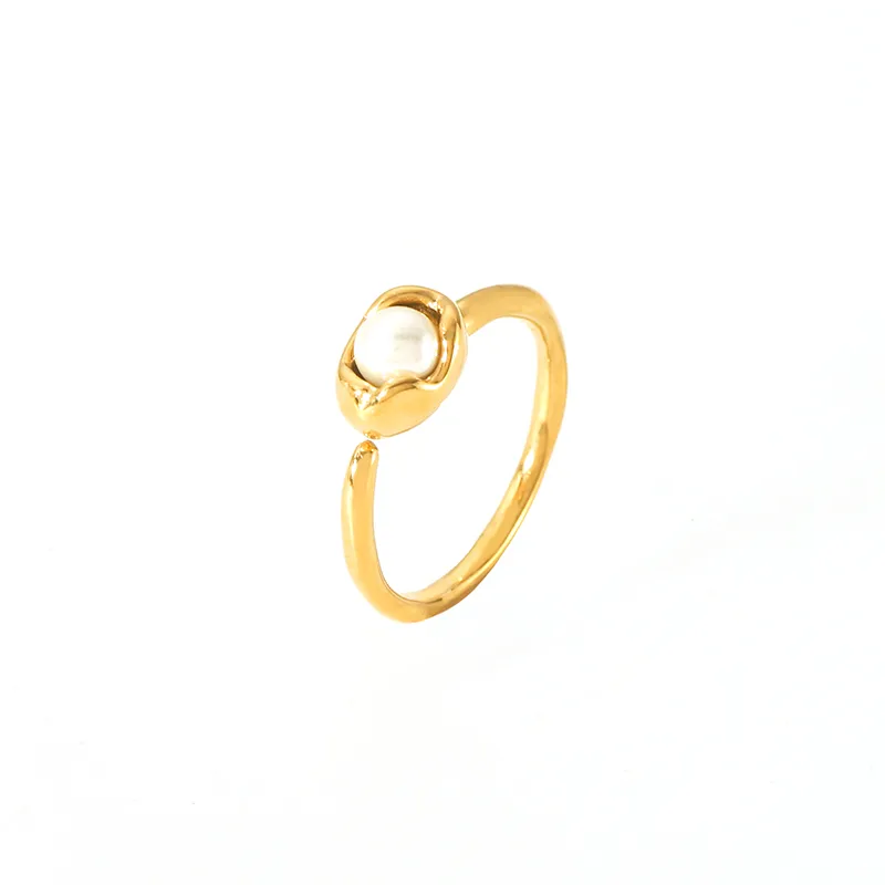 Wholesale Jewelry IG Style Retro Geometric 304 Stainless Steel Natural Stone Rhinestones Zircon 18K Gold Plated Polishing Plating Inlay Rings display picture 16