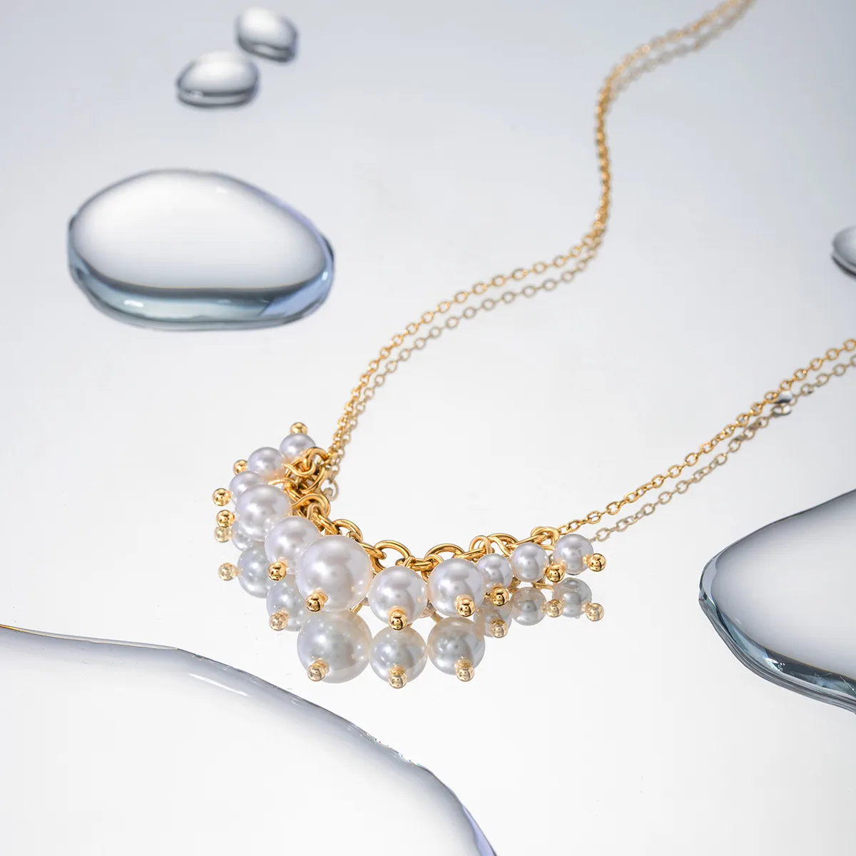 Wholesale Jewelry IG Style Pearl Stainless Steel Pendant Necklace display picture 7