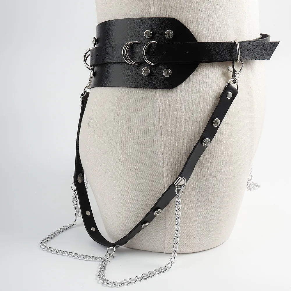Sexy Fashion Geometric Pu Leather Alloy Women's Leather Belts display picture 5