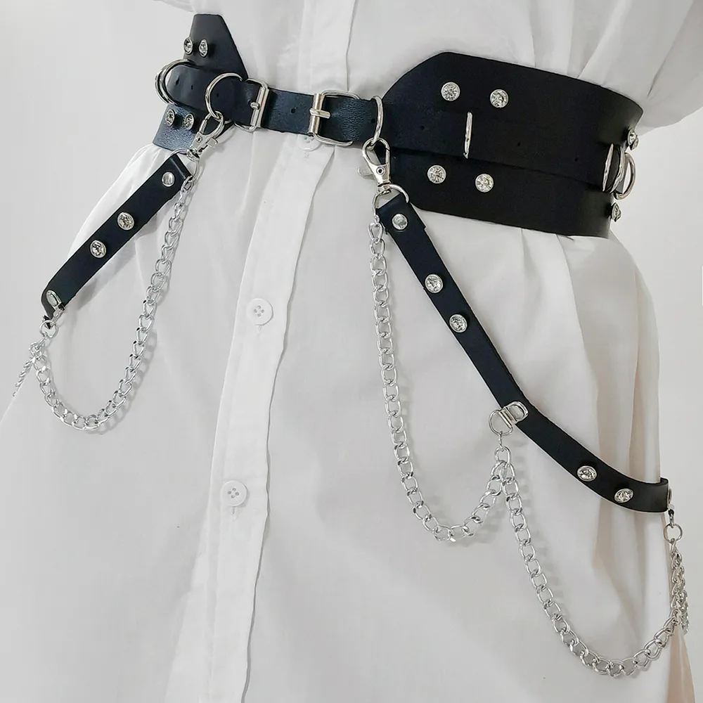 Sexy Fashion Geometric Pu Leather Alloy Women's Leather Belts display picture 7
