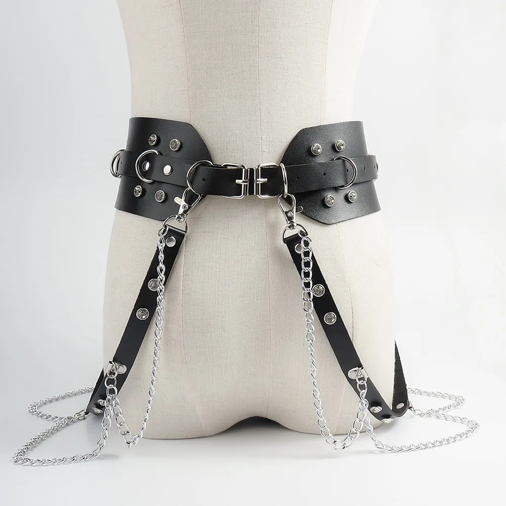 Sexy Fashion Geometric Pu Leather Alloy Women's Leather Belts display picture 3