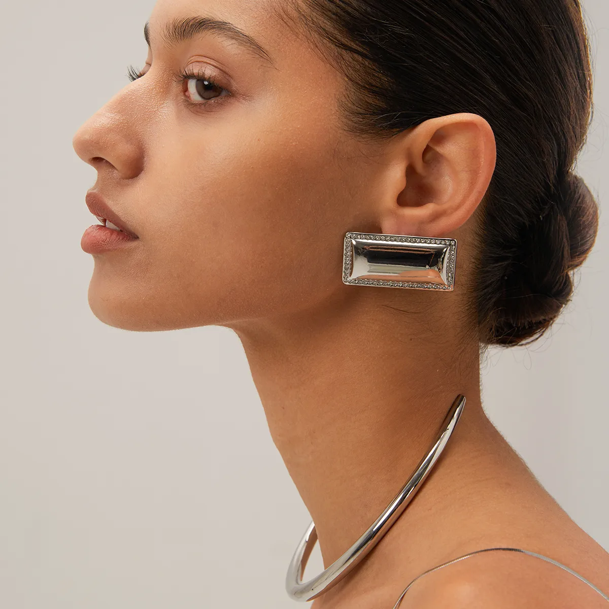 Wholesale Jewelry IG Style Geometric Stainless Steel Choker display picture 6