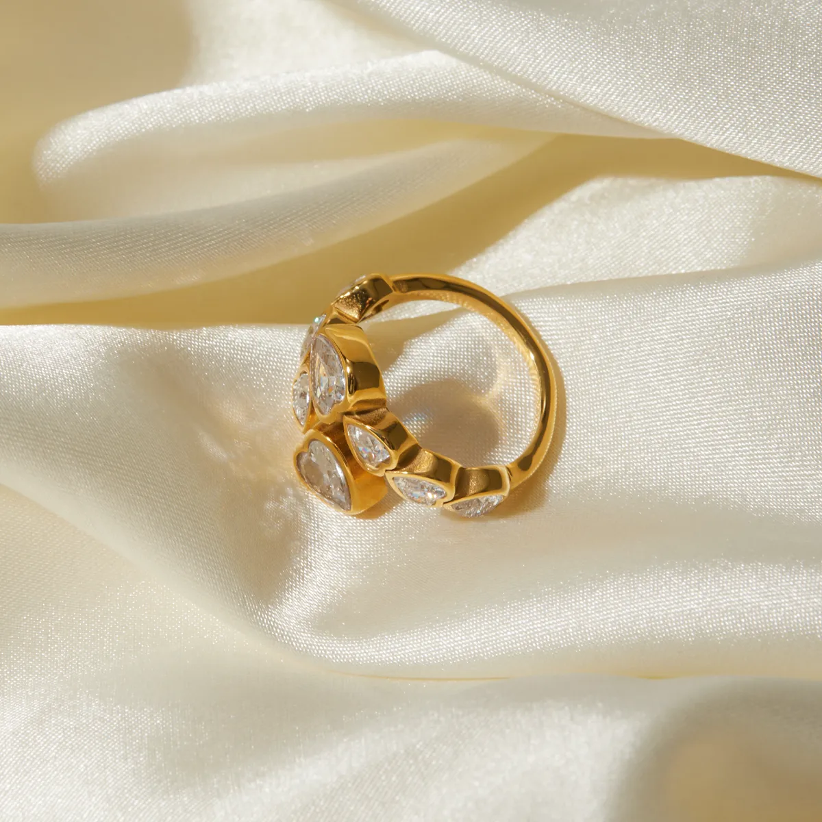 Wholesale Jewelry IG Style Heart Shape 316 Stainless Steel  Plating Open Rings display picture 4