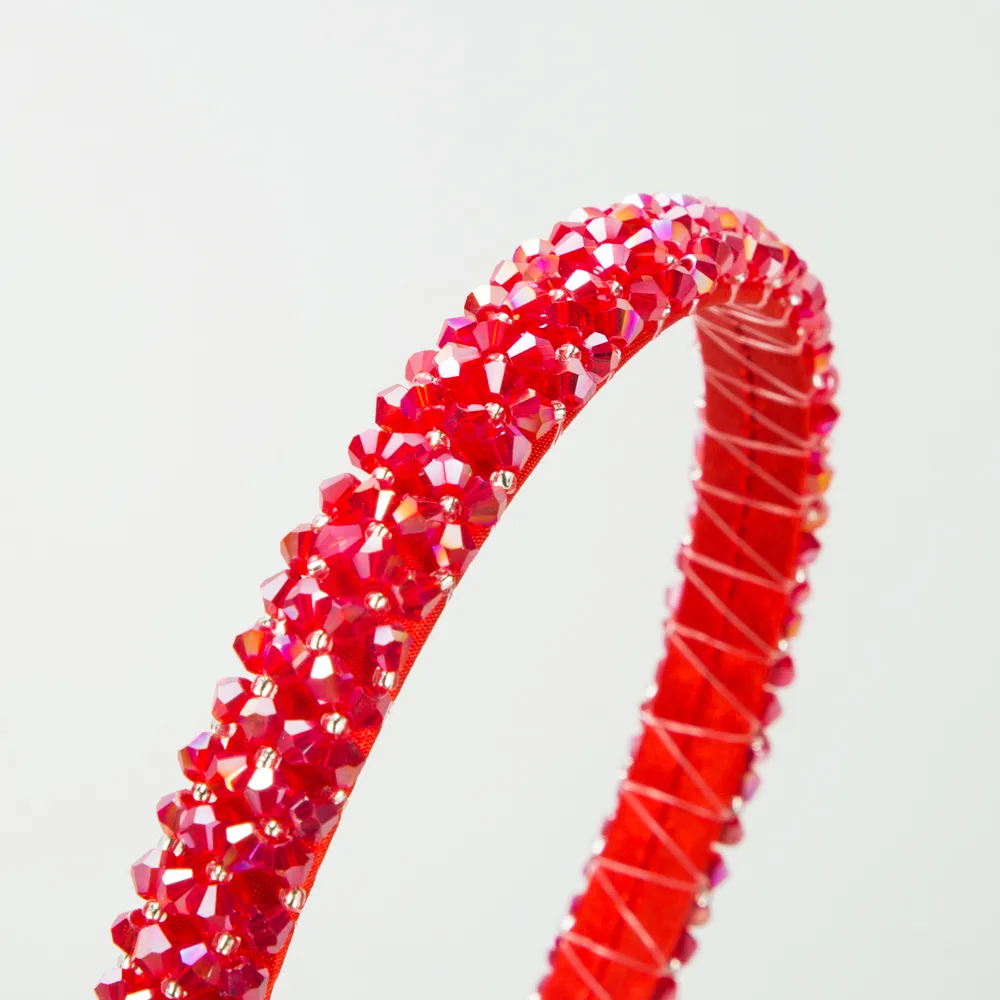Women's Elegant Solid Color Artificial Crystal Cloth Inlay Artificial Crystal Hair Band display picture 3