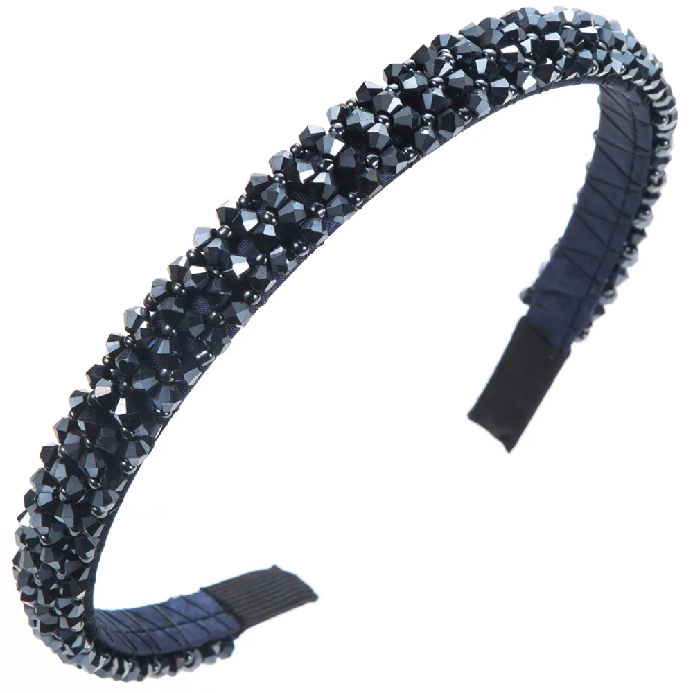 Women's Elegant Solid Color Artificial Crystal Cloth Inlay Artificial Crystal Hair Band display picture 8