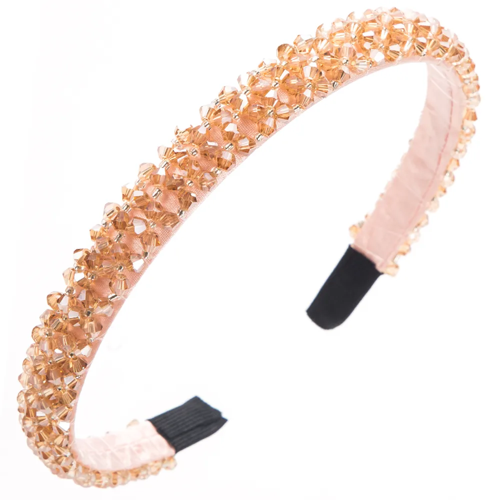 Women's Elegant Solid Color Artificial Crystal Cloth Inlay Artificial Crystal Hair Band display picture 9