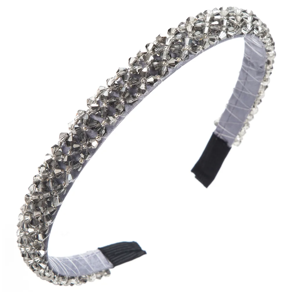 Women's Elegant Solid Color Artificial Crystal Cloth Inlay Artificial Crystal Hair Band display picture 10