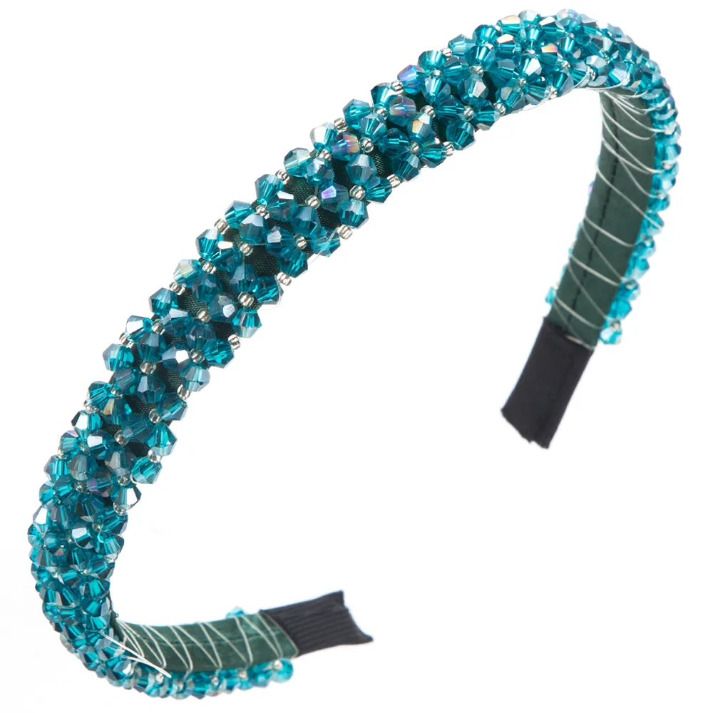 Women's Elegant Solid Color Artificial Crystal Cloth Inlay Artificial Crystal Hair Band display picture 14