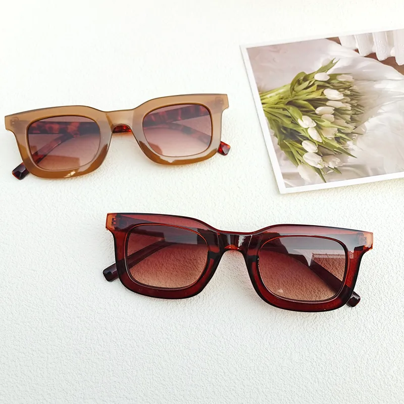 Casual Retro Solid Color Pc Resin Square Full Frame Women's Sunglasses display picture 3