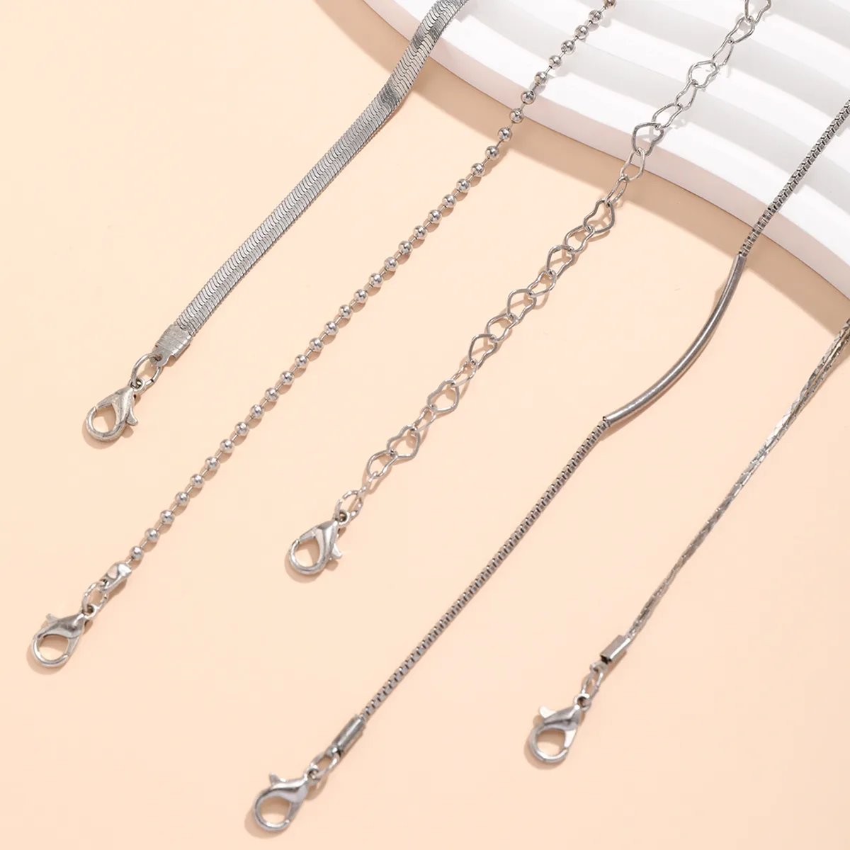 Vacation Beach Round Heart Shape Copper Irregular Tassel Chain Women's Anklet display picture 4