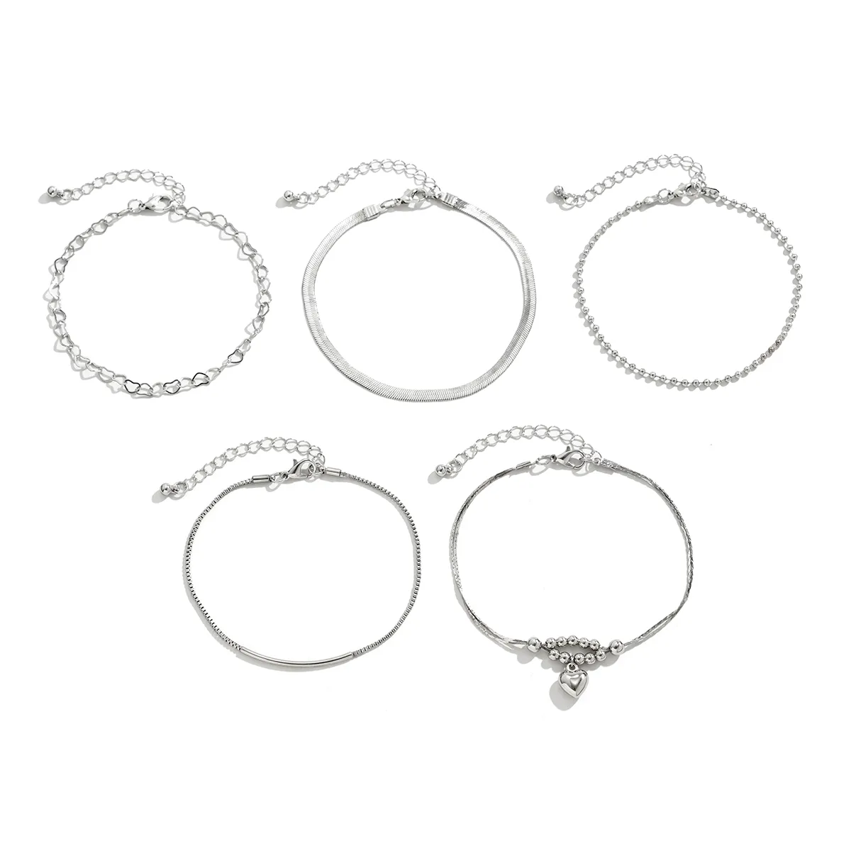 Vacation Beach Round Heart Shape Copper Irregular Tassel Chain Women's Anklet display picture 5